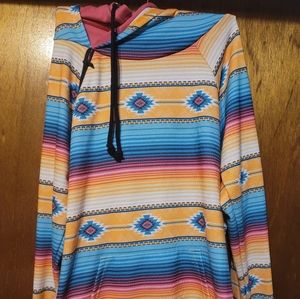 Cheeckys aztec hoodie large